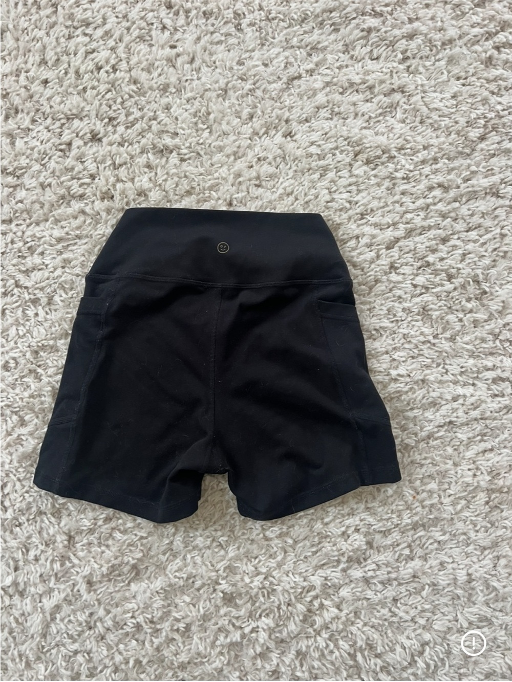 High-Waist Black Women’s Active Shorts